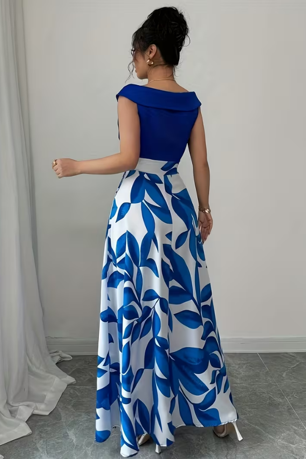 Mia's Boutique V-Neck Floral Maxi Dress Pockets