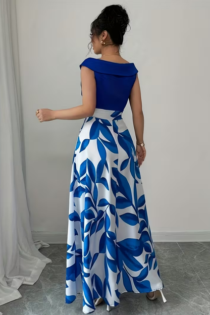Mia's Boutique V-Neck Floral Maxi Dress Pockets